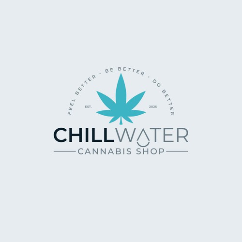 Chillwater Cannabis Shop Logo - Calm the Noise, Find Your Better Design by Dexterous™