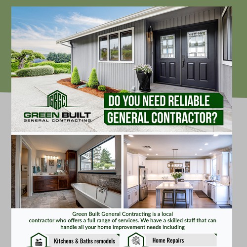 Flyer for General Contracting Company Réalisé par *FBCTechnologies*