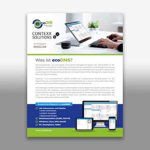 contexx Flyer "ecoDMS" Design by Dzhafir