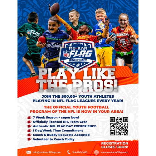 NFL FLAG Youth Football Flyer Design by Eraa Effects