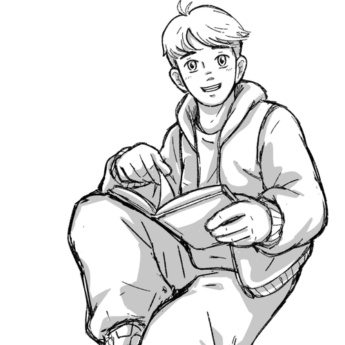 Graphic Novel Character - promoting reading in libraries Design by hudxhoods