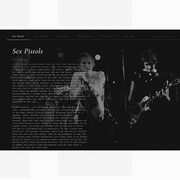 Sex Pistols Web Proposal