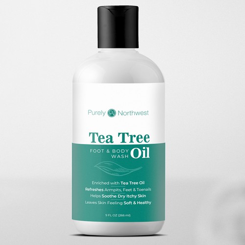 Updated Tea Tree Body Wash Label Design réalisé par Dimario Moretti