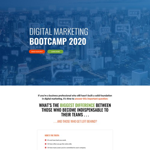 Landing page design contest entry by waelsadek