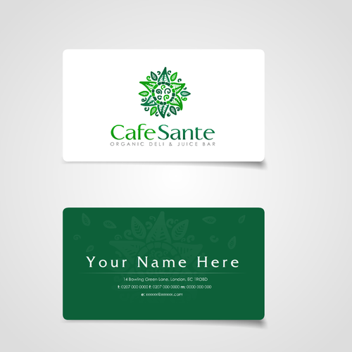 Create the next logo for "Cafe Sante" organic deli and juice bar Design by lpavel
