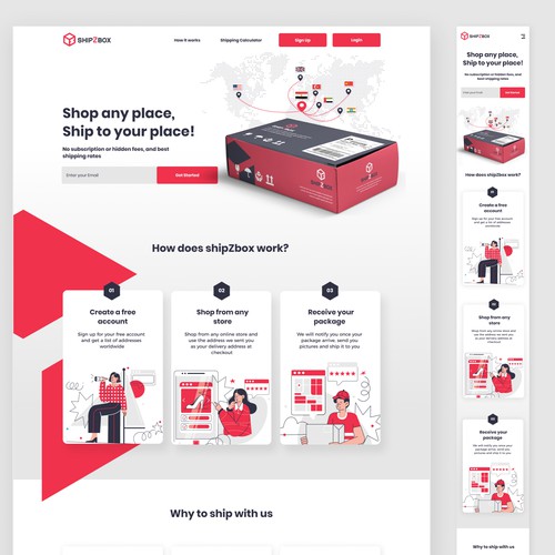Designs | Design a new website called shipZbox | Web page design contest