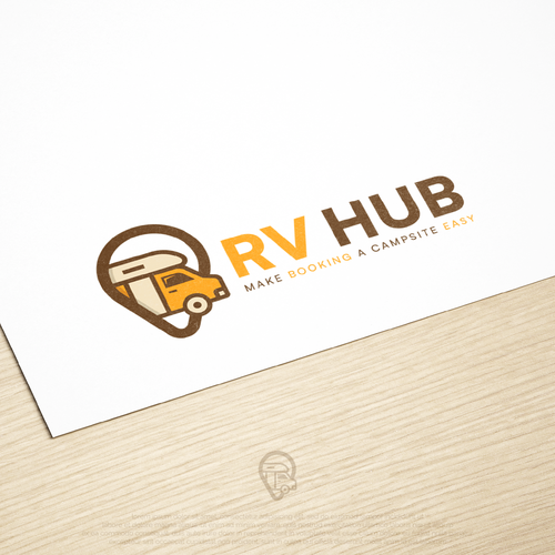 RV Hub, a campsite booking company Design by MrBaba