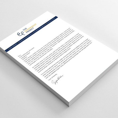 Clean, simple note design, The Endowment Project Design by prosenjit_P