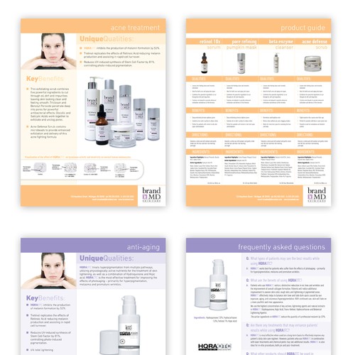 Skin care line seeks creative branding for brochure & fact sheet Design por Leslie Smith