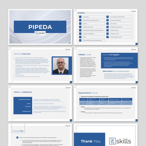 PowerPoint template for an IT Training company Réalisé par JanuX™
