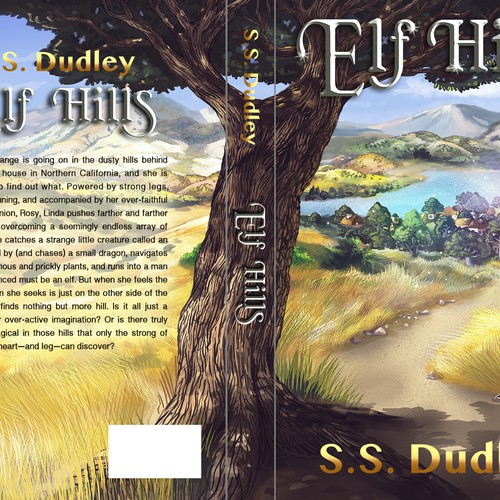 Book cover for children's fantasy novel based in the CA countryside Réalisé par RVST®