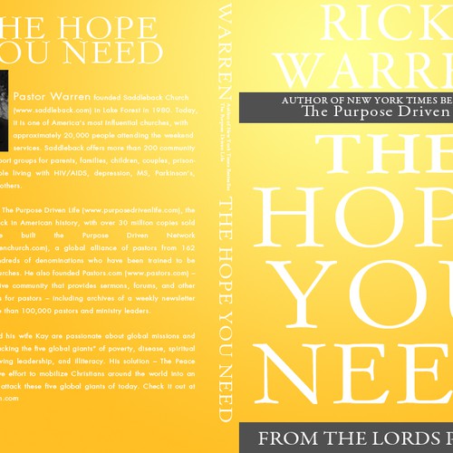 Design Rick Warren's New Book Cover Design by patrickgrady