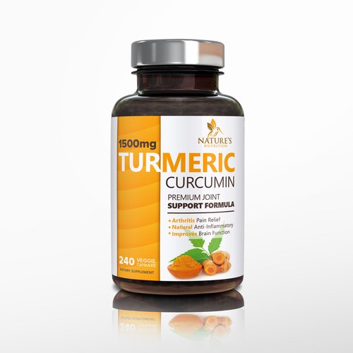 Nature's Nutrition needs a "beautiful label" for its Turmeric Extract bottle Design by DesignSBS