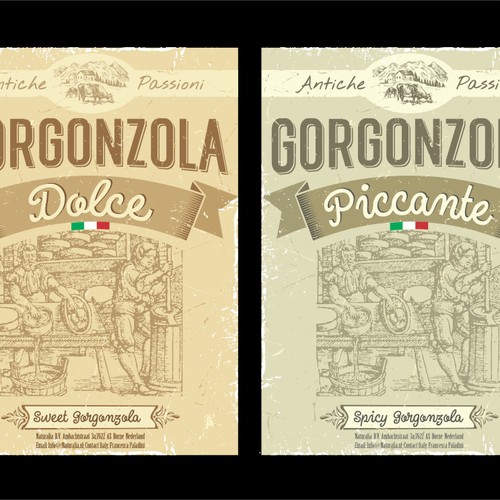 Design a product label set for an Italian Cheese Design by valdo