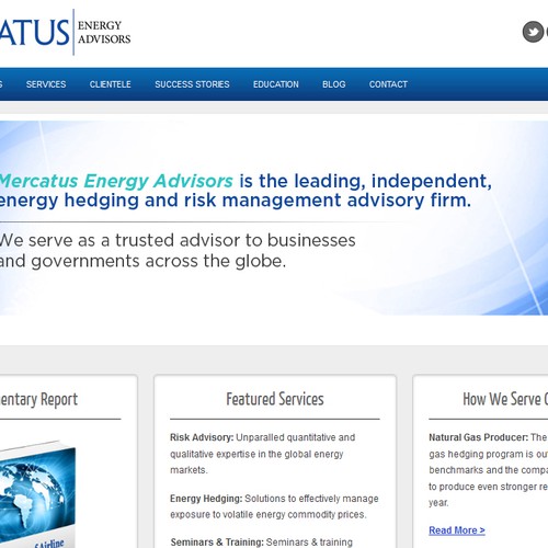 banner ad for Mercatus Energy Advisors  Diseño de Nicolet Media