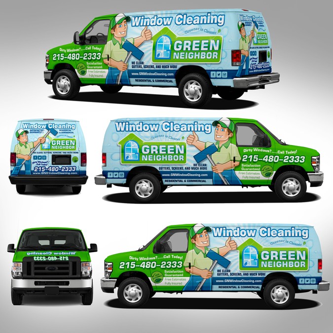 Van Wrap Wanted For Window Cleaning Company Car, truck or van wrap
