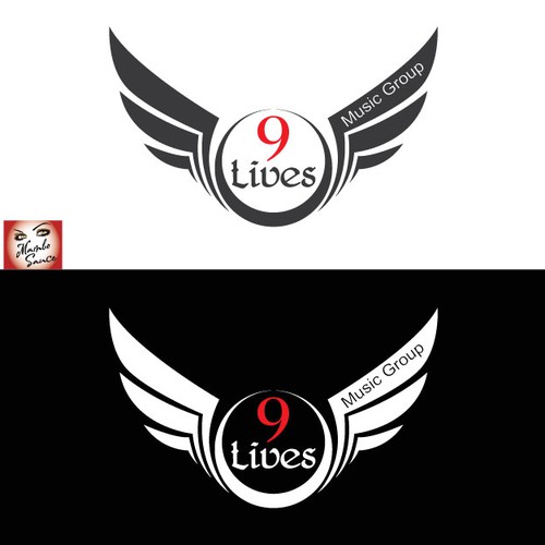 9 Lives Music Group Record Label LOGO Design by MamboSauce
