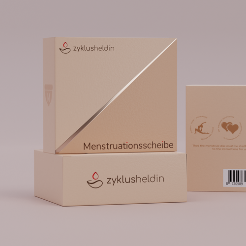 Create a premium, friendly and minimalistic packaging design for the female target group only. Design by podbara