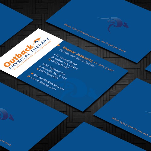 Business card for 2 clinic physical therapy office Design by Taaiebah