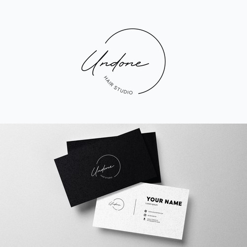 Luxury Hair Salon Logo and business card design Réalisé par Futsu No Ningen