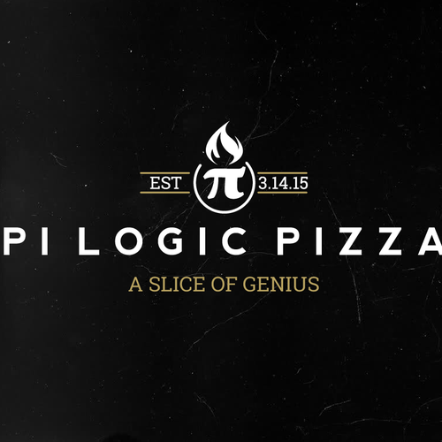 "π  Pi Logic Pizza. A Slice of Genius." winning Logo design by inaQ
