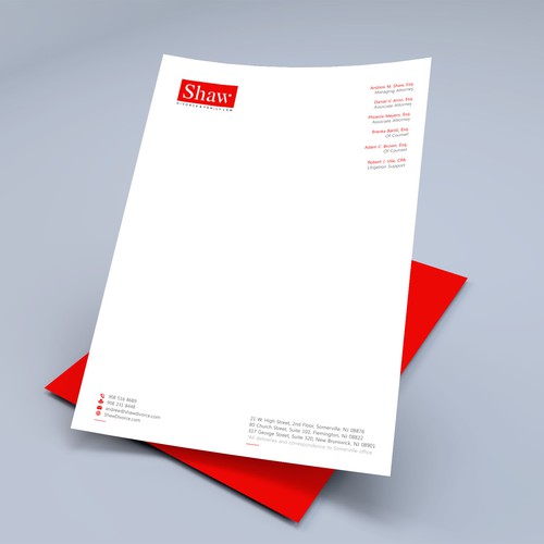 Letterhead for Divorce & Family Law Firm; Modern, Minimalist, Conservative Design Design by Xclusive16