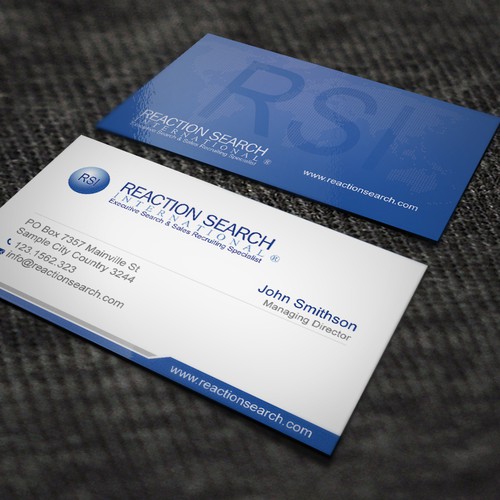 Create a new Business Card design for an Executive Search Company-ontwerp door conceptu