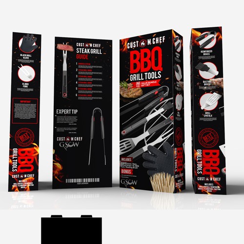 Custom BBQ Grill Tools Package - New Brand. Your help needed! Design réalisé par Dot360