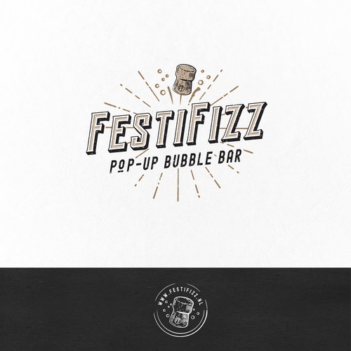 Logo for a pop-up bubble bar - FestiFizz Design by _fra_