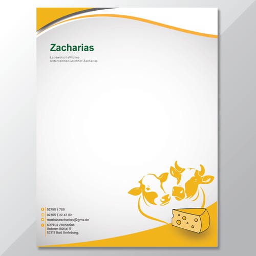 We need  letterhead design for our agricultural farm with production and sale of regional products Design by Raaza Aftab