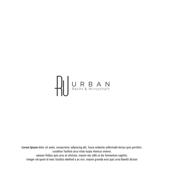 Design realizzato da F4 491 LE intitolato "concept logo urban recht & wirtschaft"