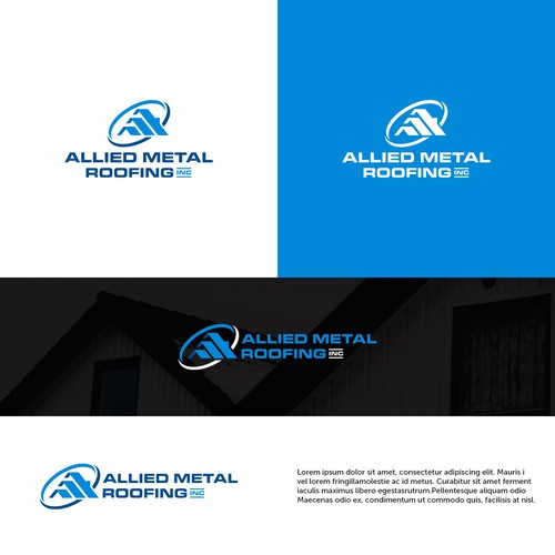 Allied Metal  Roofing logo Design by Ekyrt