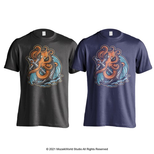 Nautical Tee Shirt Concept Design by mozaikworld