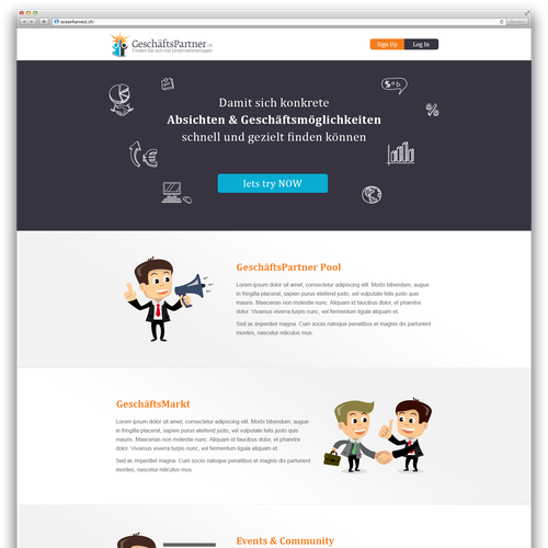 Landing page design contest entry by Eugene.b
