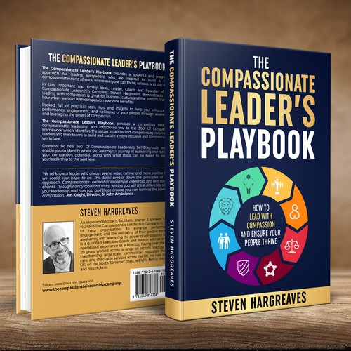 Compassionate Leadership Book Needs Practical Cover Design Design by Sam Art Studio