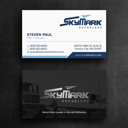 Need business card redesign for Aircraft Truck Fueling company Design by Felix SH