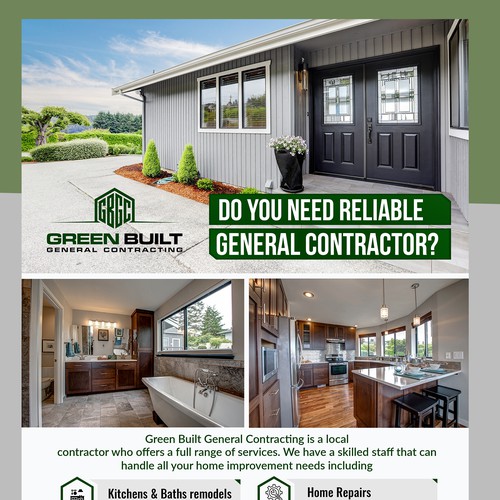 Flyer for General Contracting Company Réalisé par *FBCTechnologies*