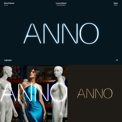 IsacfabsさんのCraft a Unique Wordmark and Monogram for ANNO's Luxury Evening Wearデザイン