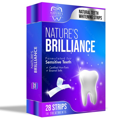 Natural Design Needed for Nature's Brilliance Whitening Strips Design by UnderTheSea™