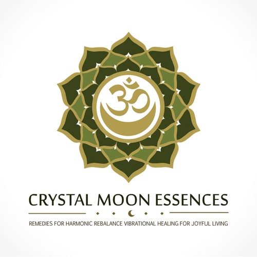 Design Logo for Crystal Moon Essences - remedies for harmonic rebalance and well-being por Dandelion Art Studio