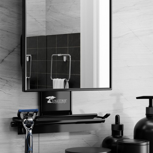 3D Rendering of Fogless Mirror in Shower/Lifestyle Environment (Fogless Mirror CAD file included!)) Design by Mobolaji_3D