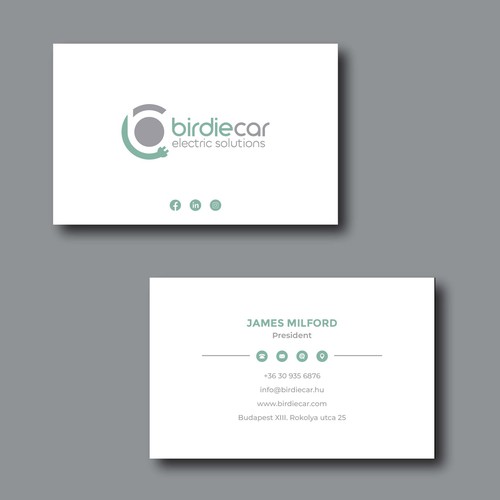 business card for company called birdie Design by TJeny