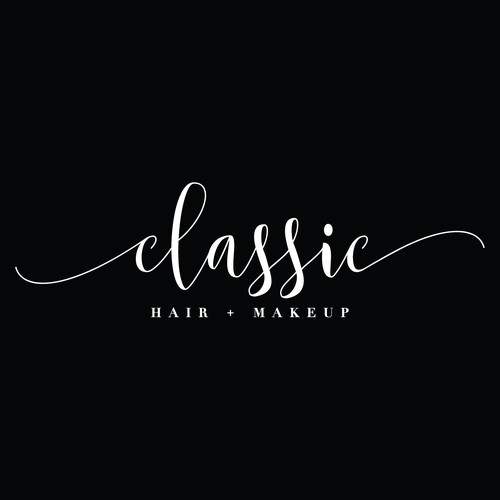 Upscale hair salon simple classic glamour logo Diseño de s e r i f