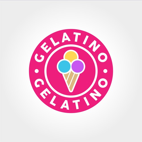 Diseño de We need a creative interesting logo for gelato shop "Gelatino" de rocketstudio