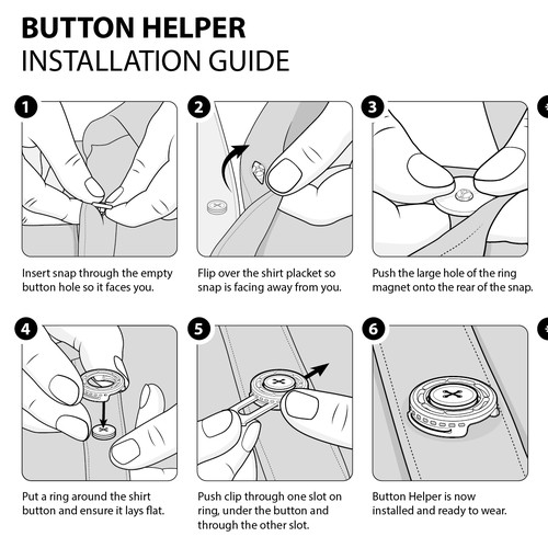Designs | creative instruction sheet in one color | Illustration or ...