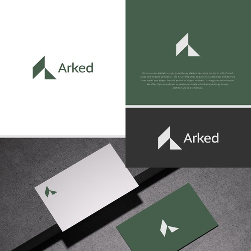 Logo and brand design for Arked Oy Design by plyland