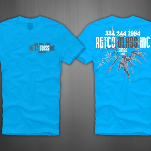 Create the next t-shirt design for Retco Glass, Inc. Ontwerp door qool80