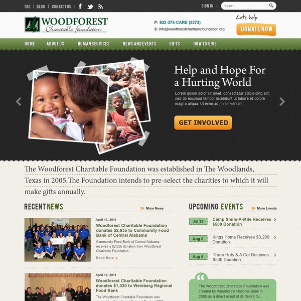Website design for Wood Forest