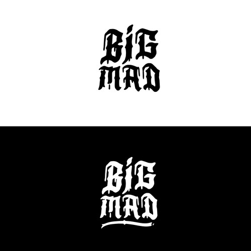 Custom typography logo for Melbourne hardcore band BIG MAD Design by MagesticD