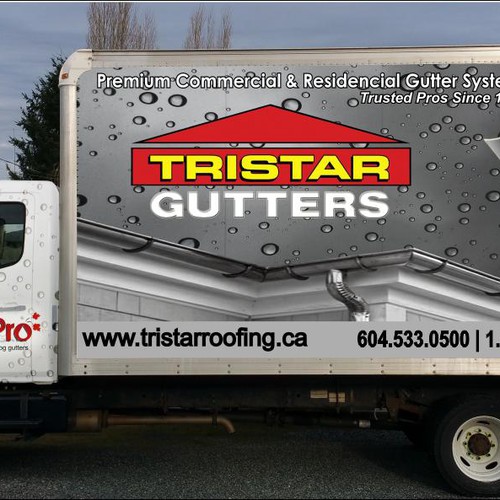 Tristar Gutter truck vehicle wrap (I AM HAVING A PRO INSTALL WRAP) Design by T i f a n y' s